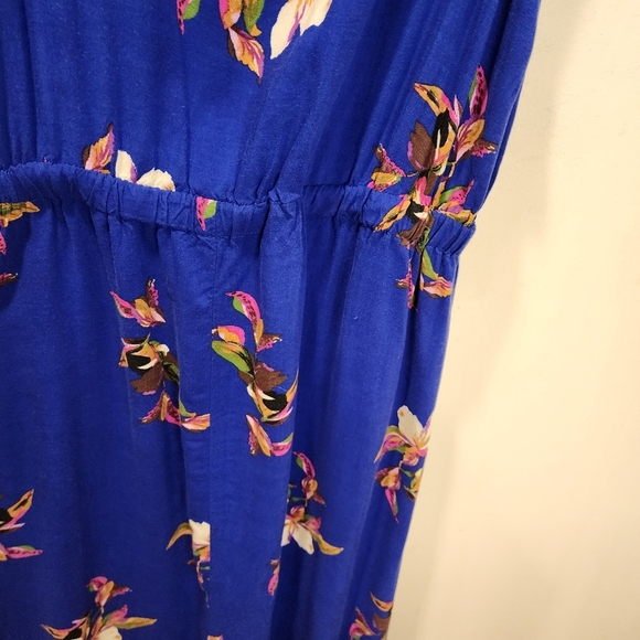 A New Day Floral Blue Sleeveless Casual Maxi Dress Size L - Picture 10 of 16